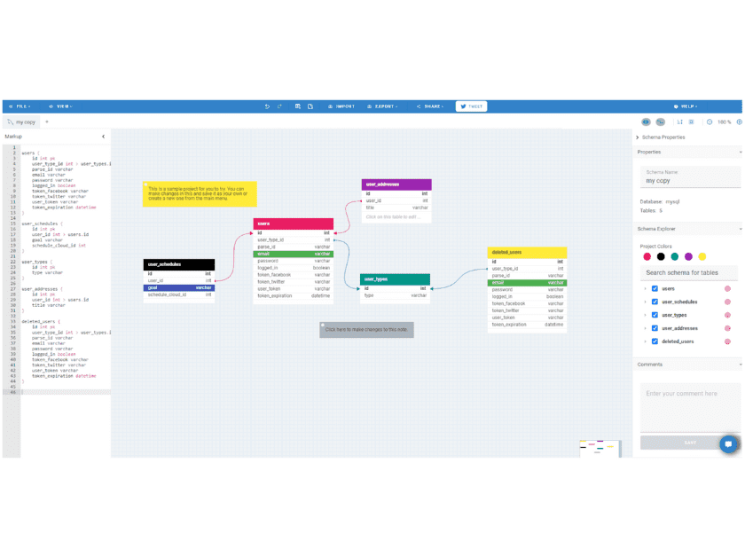 [Tekos] DB Designer example