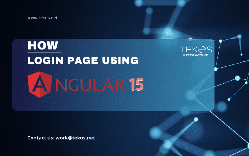 Login page using Angular 15 part 1